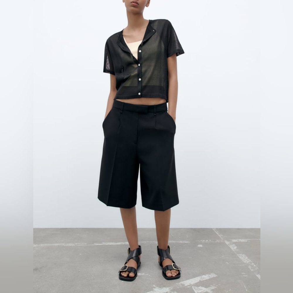 ZARA LIMITED EDITION SEMI-SHEER KNIT JACKET